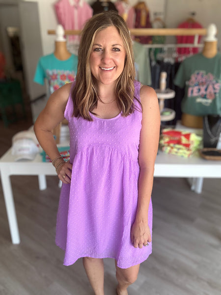 Purple V Dress