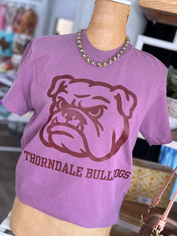 Fierce Mascot - Thorndale Bulldogs (Maroon on Berry)