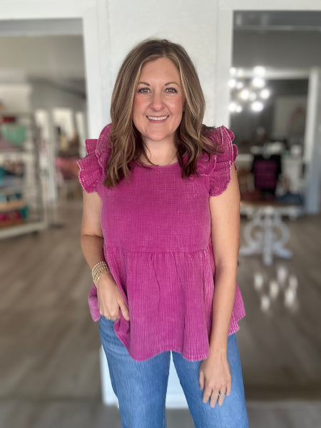 Pink Peplum Top
