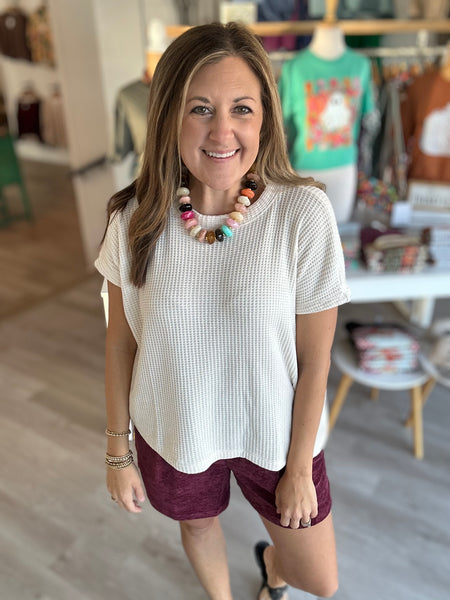 Merlot Knit Shorts