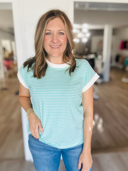 Stripe Top Mint