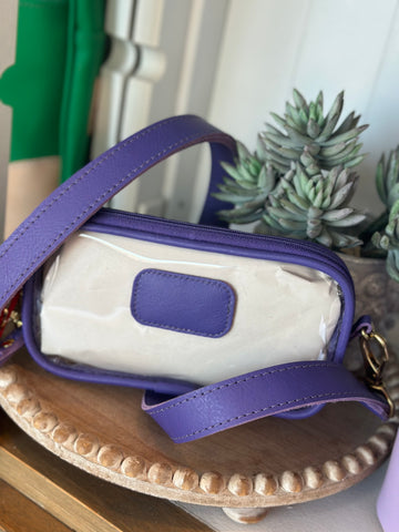Clear Crosslet in Plum