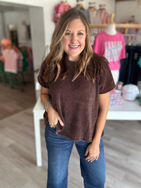 Chocolate Chenille Top