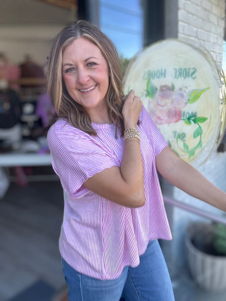 Oversized Ribbed Top Mauve