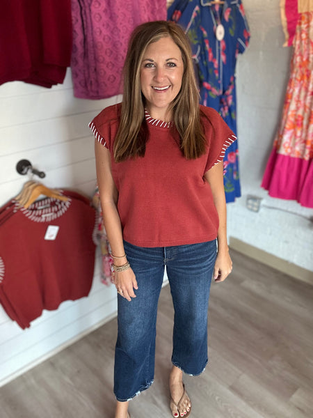 Rust Stitch Sweater