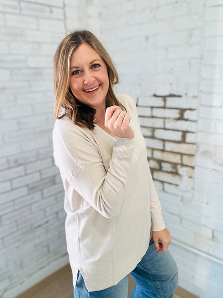 Essential Sweater in Sand Beige