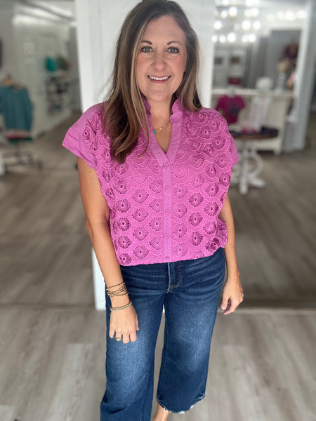 Lilac Lace Top