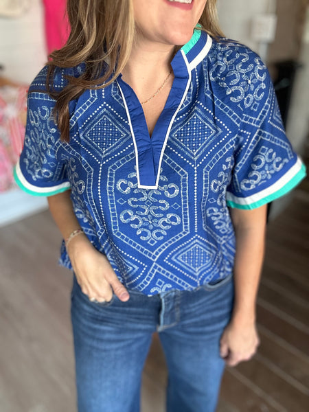 Cue the Blues Top