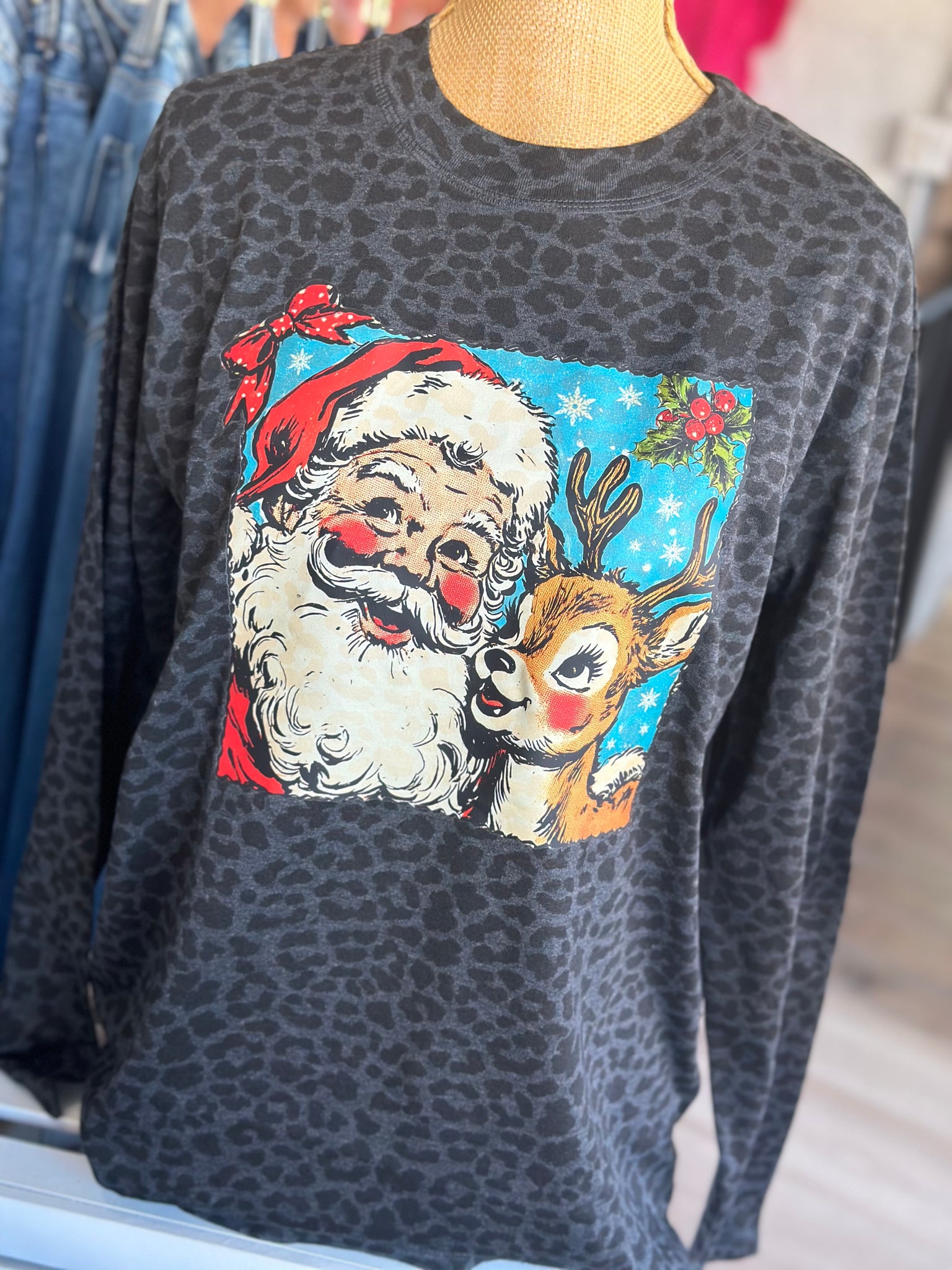 Merry Christmas Santa on Leopard