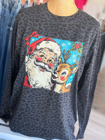 Merry Christmas Santa on Leopard