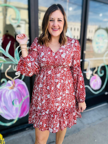 Fall Boho Floral Dress