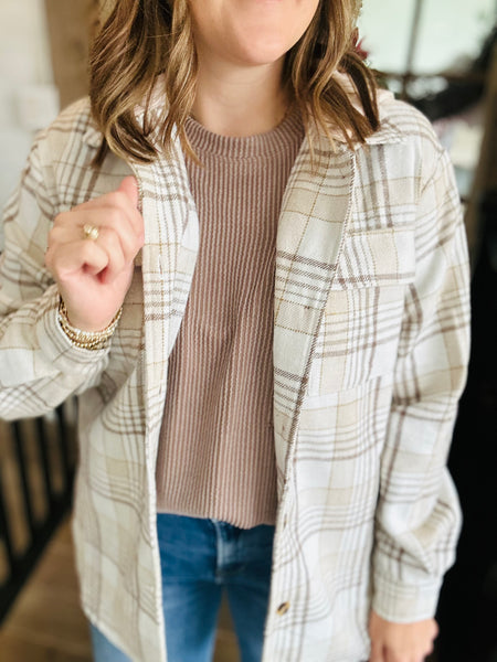 Khaki Plaid Jacket