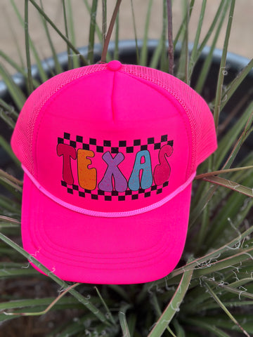 Retro Texas - Hot Pink Cap