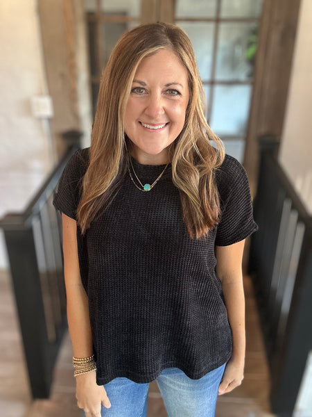 Black Chenille Top