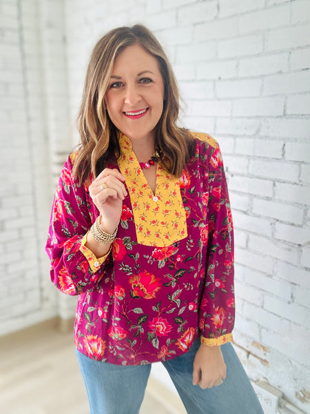 Rose Floral Blouse