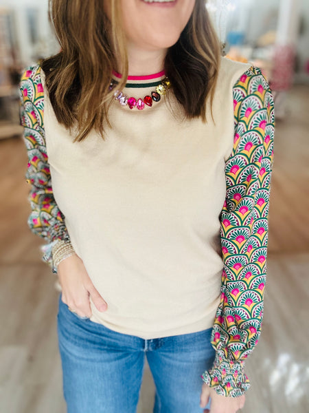 Floral Patchwork Sweater