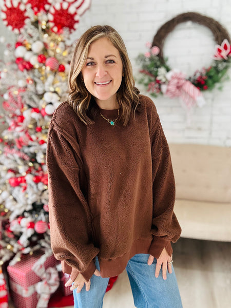 Chocolate Fleece Top