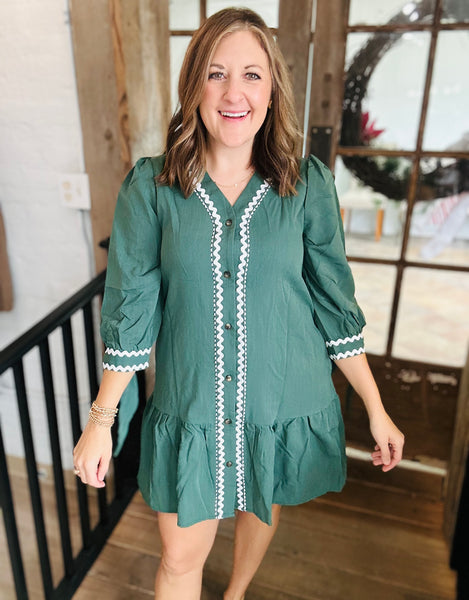 Canton Dress in Olive