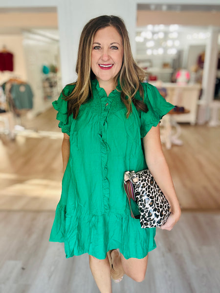 Green Ruffle Dress