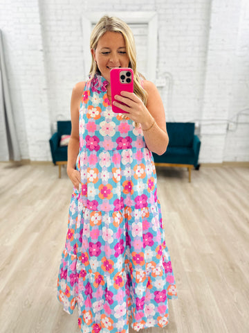 Sky Floral Dress