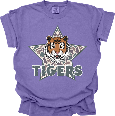 Camo Tiger on Purple