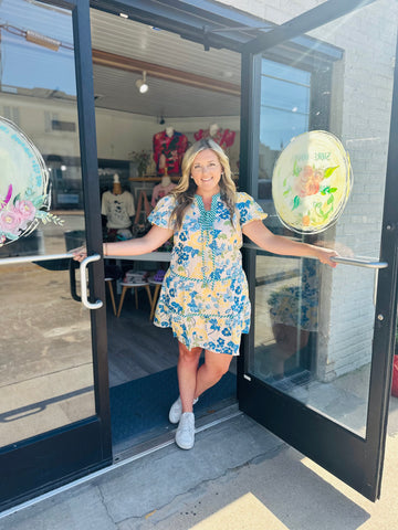 Blue Floral Dress