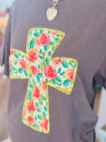 Rose Cross Tee