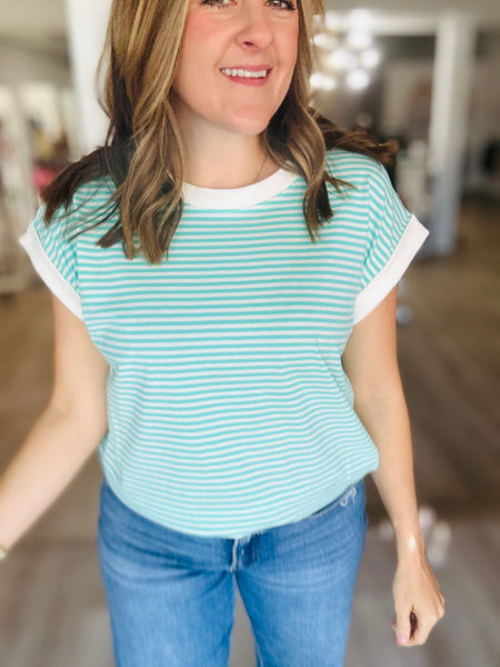 Stripe Top Mint