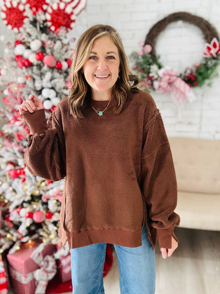 Chocolate Fleece Top