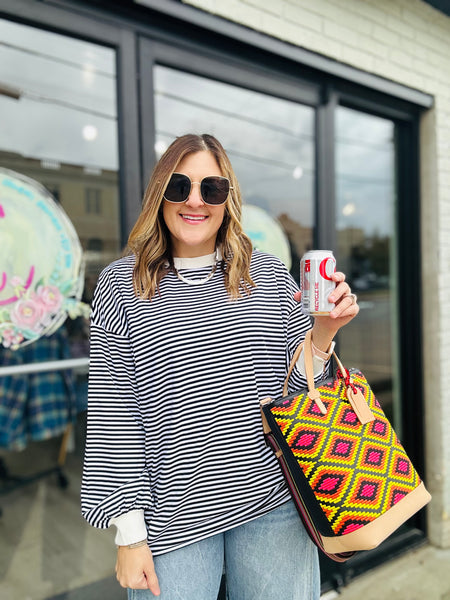 Black Stripe Pullover