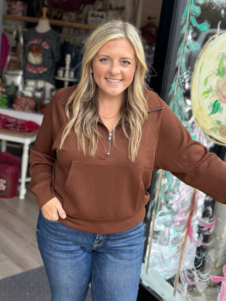 Brown Scuba Pullover