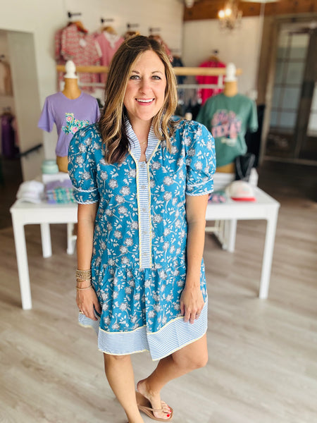 Blue Floral Dress