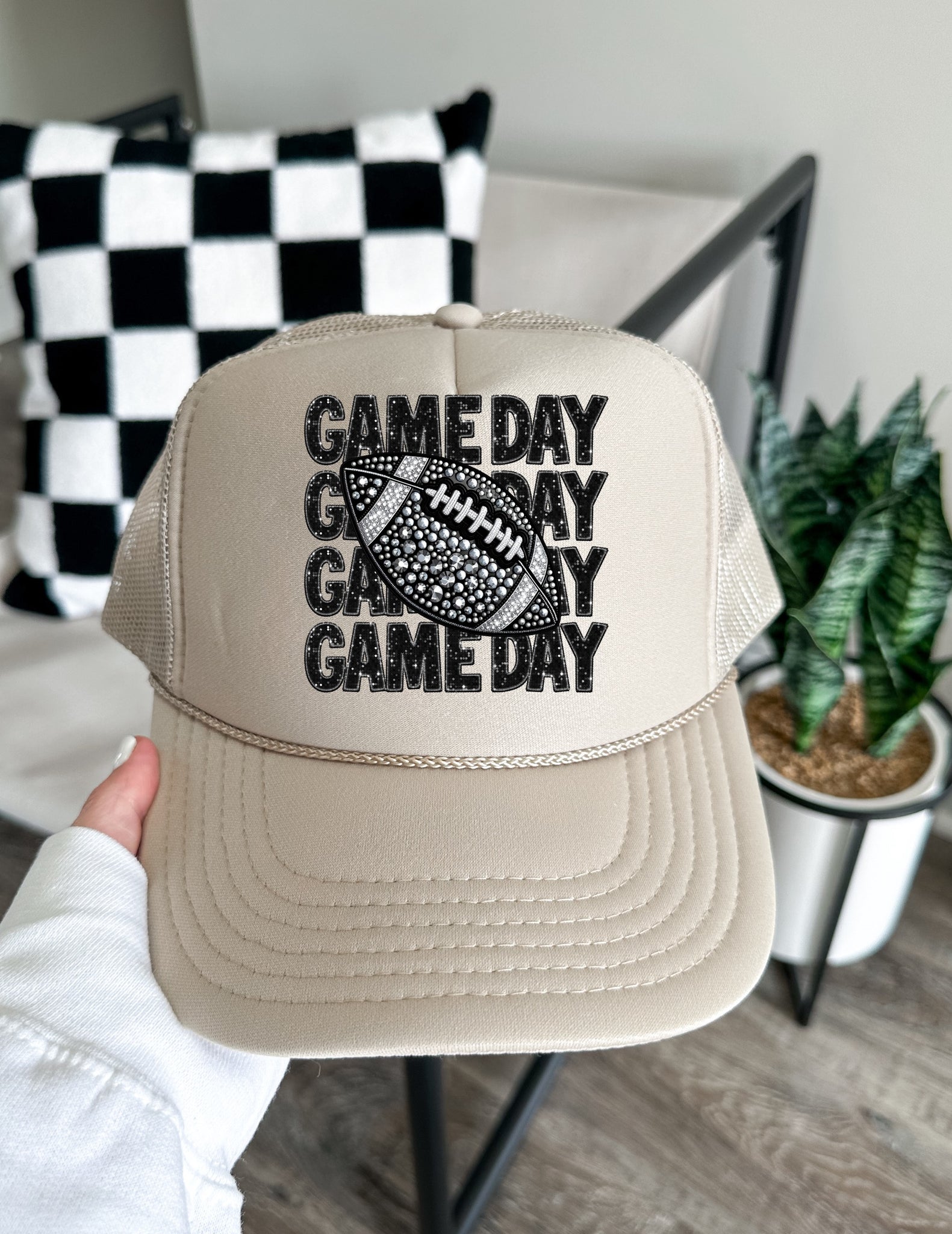 All Glitz Game Day Cap - Tan