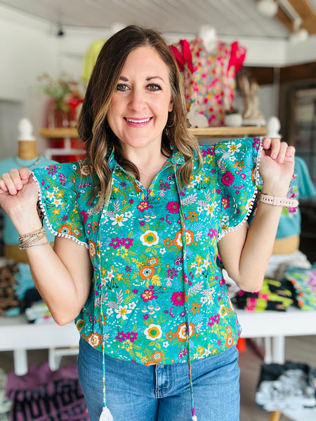 Tropical Floral Blouse