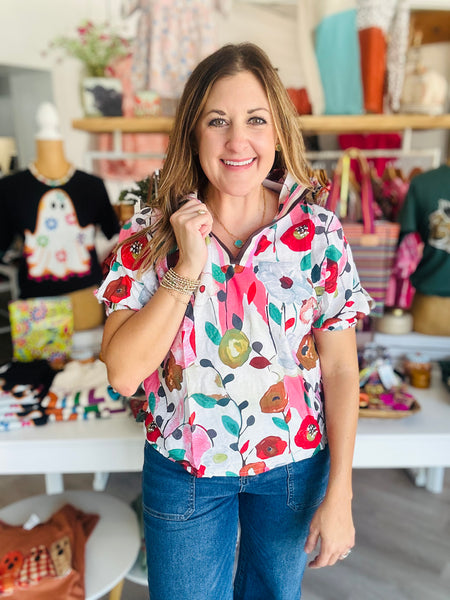 Fall Florals Blouse