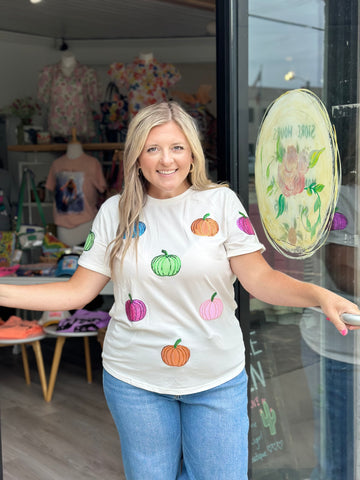 Sequin Pumpkins Tee