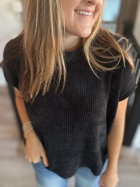 Black Chenille Top