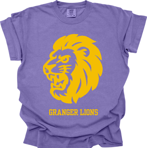 Fierce Mascot - Granger Lions (Gold on Purple)