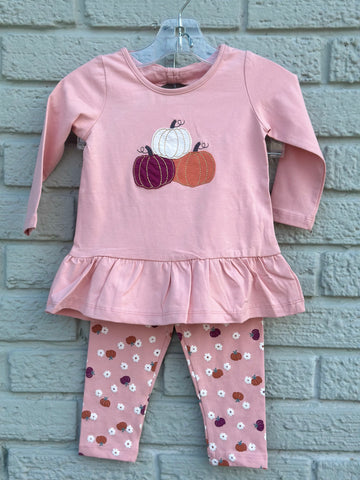 Girls Pumpkin Peplum Set