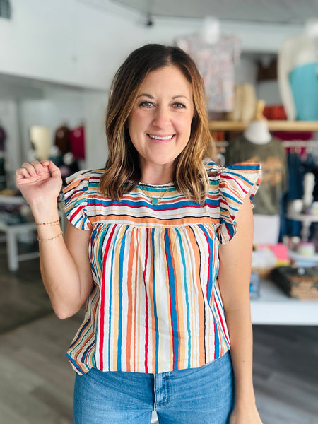 Serape Stripes Top