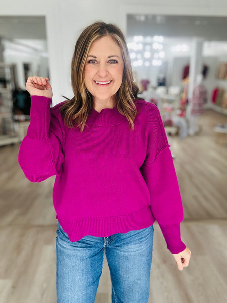 Cozy Up Sweater in Purple