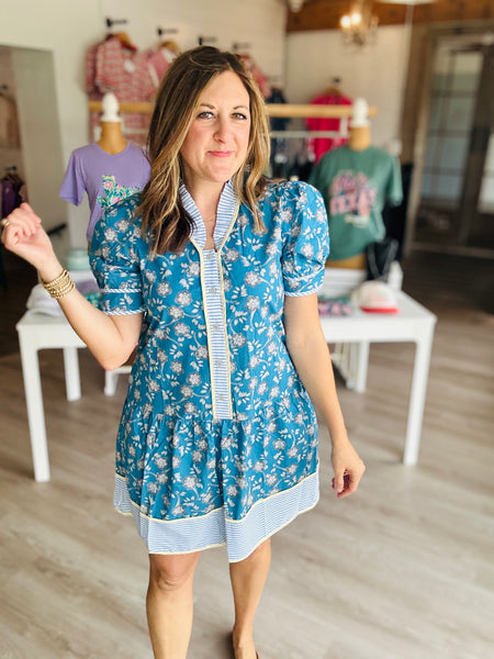 Blue Floral Dress