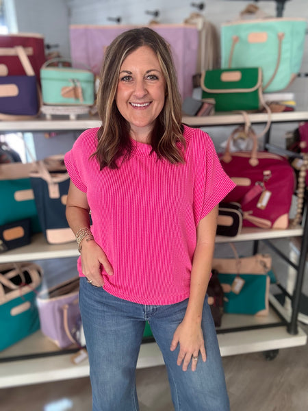 Ribbed Basic Top Pink