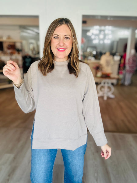 Scuba Top in Ash Mocha