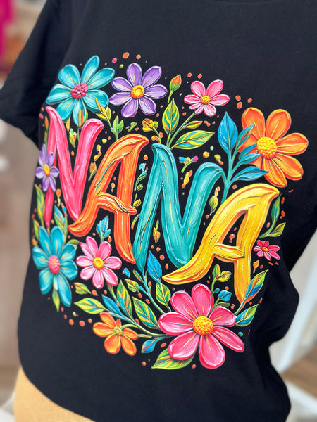 Nana Floral on Black