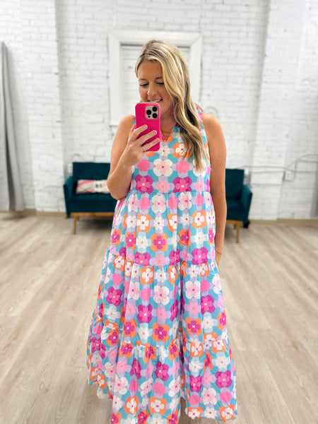 Sky Floral Dress