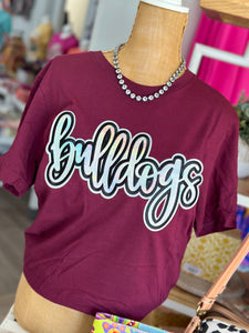 Metallic Series: Bulldogs on Maroon