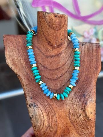 Turquoise Day Dream Beaded Necklace