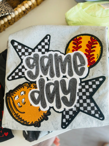 Softball Sequin Game Day