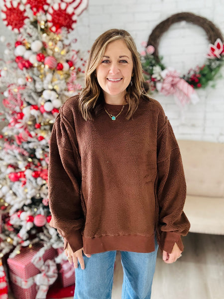 Chocolate Fleece Top